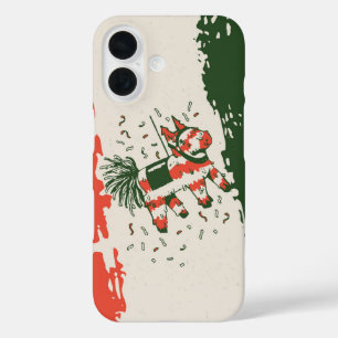 Cinco de Mayo Piñata Fiesta – Mexican Flag Colours iPhone 16 Case