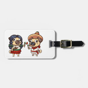 Cinco De Mayo Pugs Luggage Tag