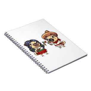 Cinco De Mayo Pugs Photo Notebook