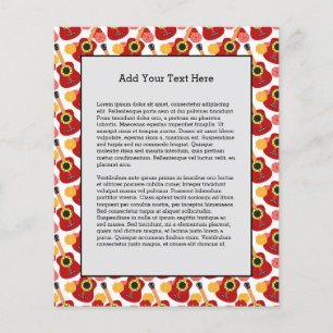 Cinco de Mayo Red Mexican Guitars Flowers Musician Flyer