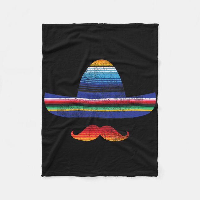 Cinco De Mayo Serape Blanket Inspired Sombrero Mus (Front)