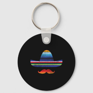 Cinco De Mayo Serape Blanket Inspired Sombrero Mus Key Ring