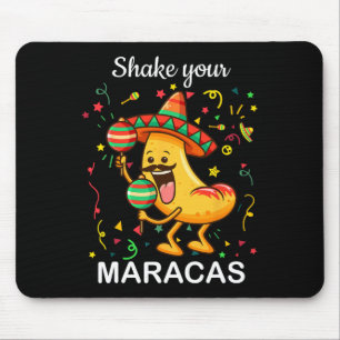 Cinco De Mayo Shake Your Maracas Nachos Mexican Pa Mouse Pad