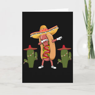 Cinco De Mayo Shirt Hot Dog Cactus Dancing Card