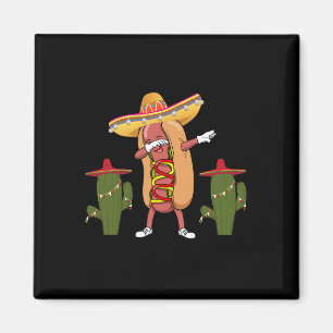 Cinco De Mayo Shirt Hot Dog Cactus Dancing  Magnet