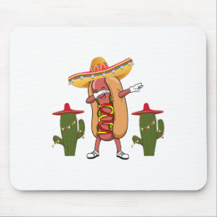 Cinco De Mayo Shirt Hot Dog Cactus Dancing  Mouse Pad