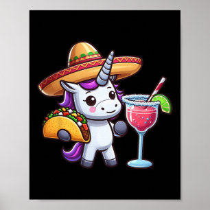 Cinco De Mayo Shirt Mexican Party Unicorn Tacos  Poster