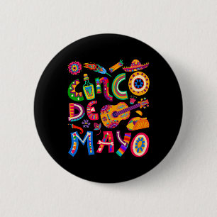 Cinco De Mayo Shirts For Women Men Kids Mexican Fi 6 Cm Round Badge