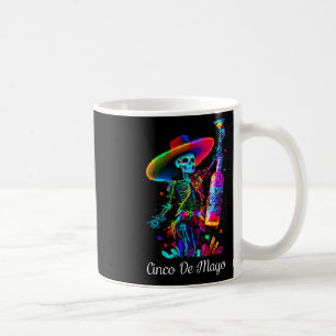 Cinco De Mayo Skeleton Colourful Sugar Skull Tequi Coffee Mug