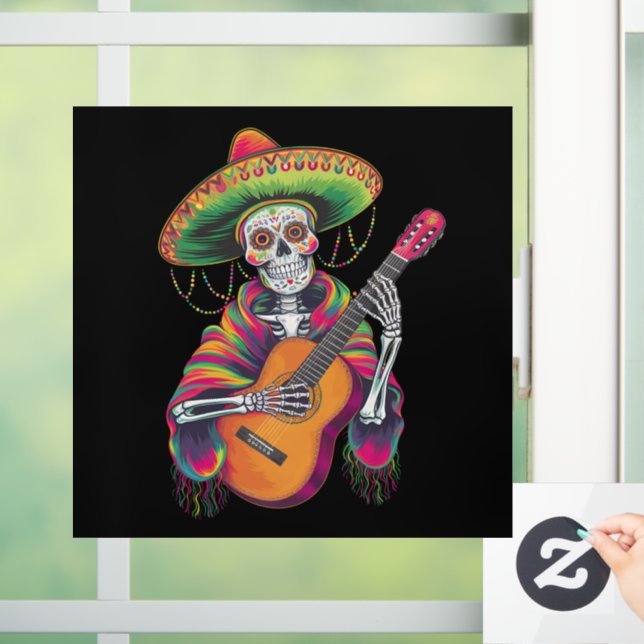 Cinco De Mayo Skeleton Skull Fiesta Guitar (Home)
