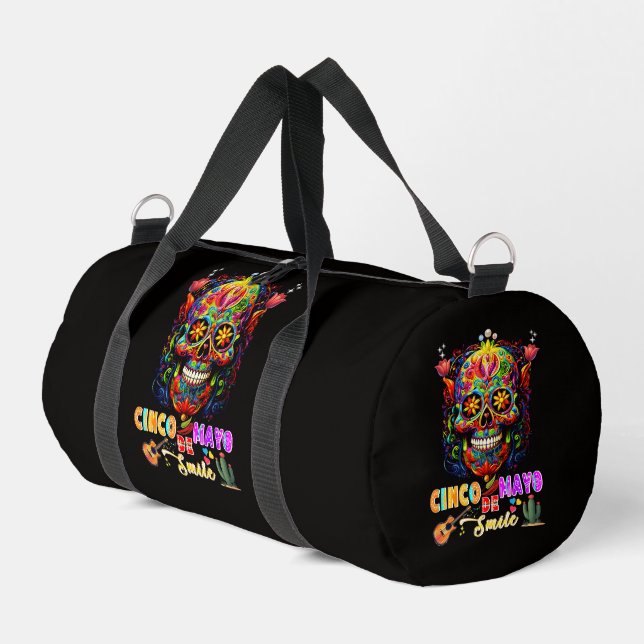 Cinco De Mayo Smile Duffle Bag (Left Corner)