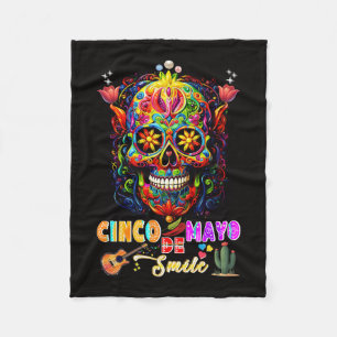 Cinco De Mayo Smile Fleece Blanket