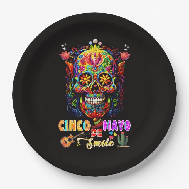 Cinco De Mayo Smile Paper Plate (Front)