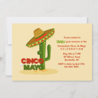 Cinco de Mayo Sombrero Invitation