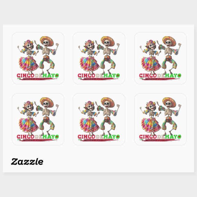CINCO DE MAYO  SQUARE STICKER (Sheet)
