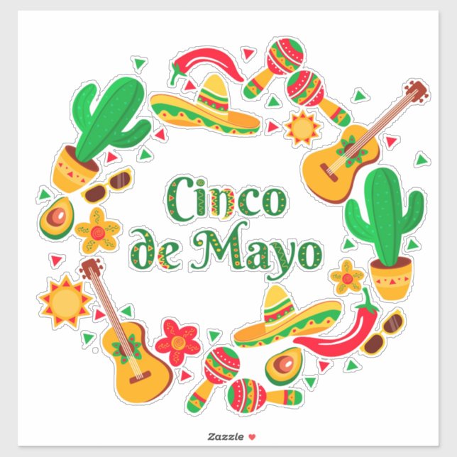 Cinco De Mayo  Sticker (Sheet)
