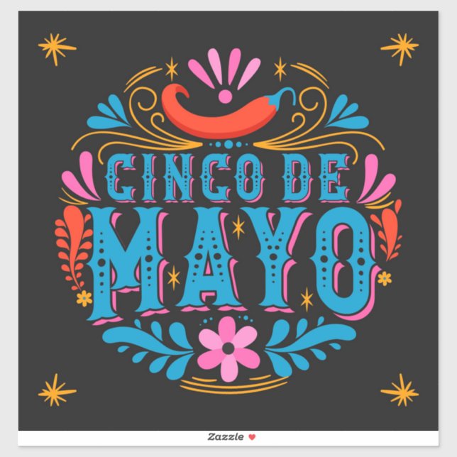 Cinco De Mayo  Sticker (Sheet)