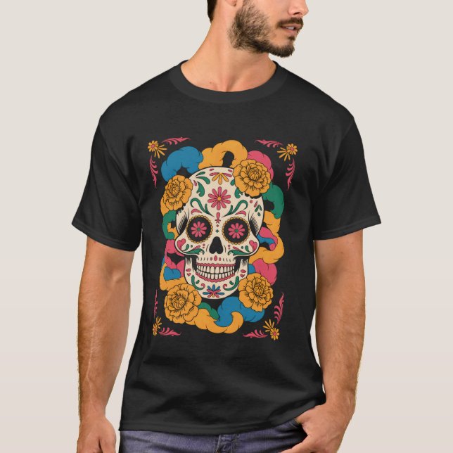 Cinco de Mayo Sugar Skull T-Shirt (Front)