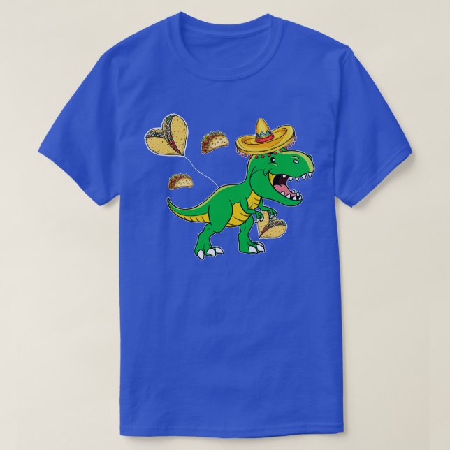 Cinco De Mayo Taco Dinosaur  T-Shirt (Design Front)