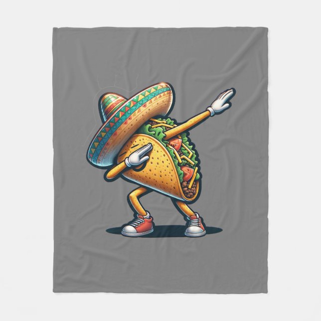 Cinco de Mayo Taco Fleece Blanket (Front)