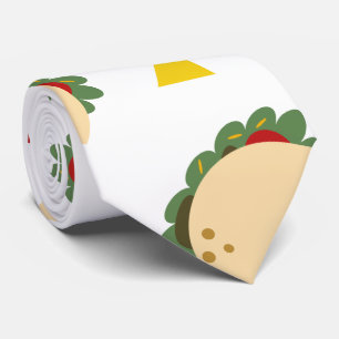 Cinco De Mayo Taco Modern Confetti Pattern Tie