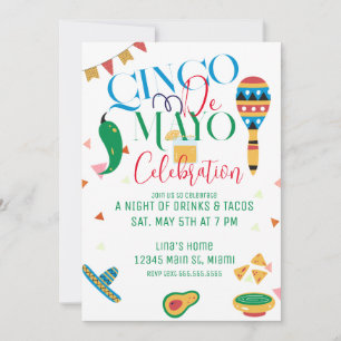Cinco De Mayo Taco Party Fiesta Celebration Invitation