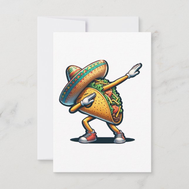 Cinco de Mayo Taco Thank You Card (Front)