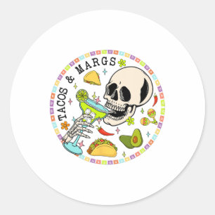 Cinco De Mayo Tacos And Margs Mexican Fiesta Party Classic Round Sticker
