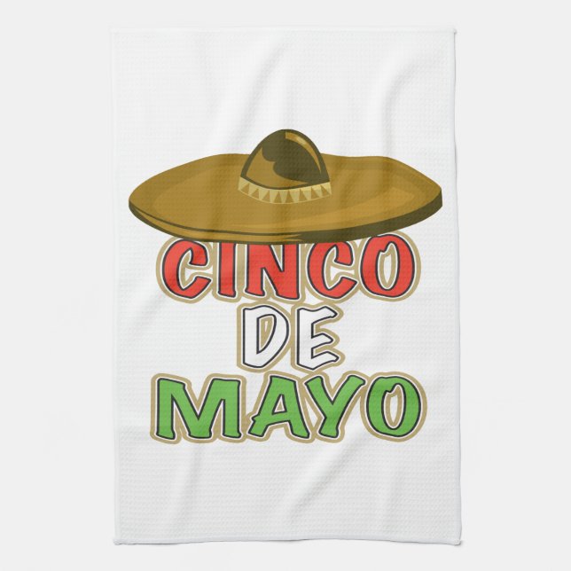 Cinco De Mayo Tea Towel (Vertical)