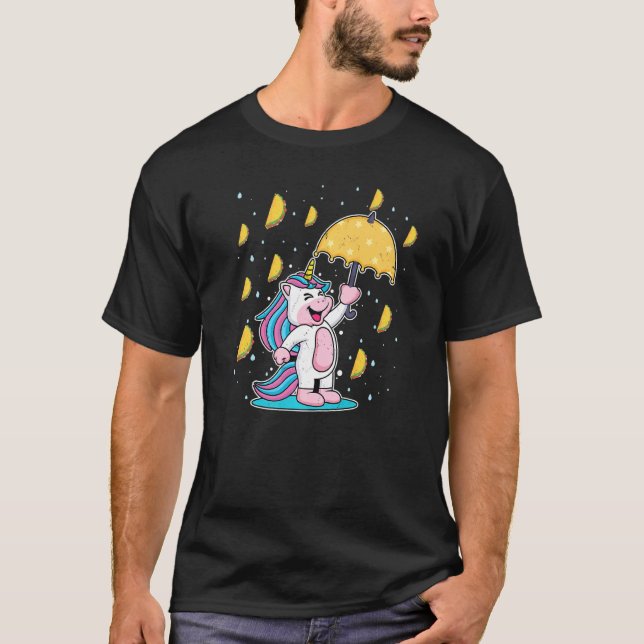 Cinco De Mayo Tee Raining Tacos Unicorn  Umbrella (Front)