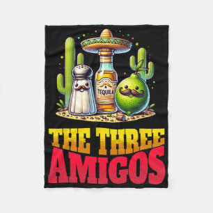 Cinco De Mayo The Three Amigos Funny Salt Lime Teq Fleece Blanket