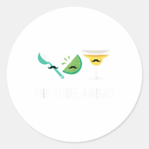 Cinco De Mayo Three Amigos Mexican Fiesta Party Sh Classic Round Sticker
