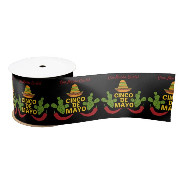 Cinco de Mayo Thunder_Cove Satin Ribbon (Spool)