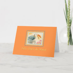 Cinco de Mayo Toucan on Orange in Spanish Card