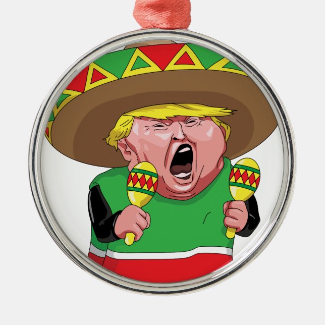 Cinco de Mayo trump Metal Tree Decoration (Front)