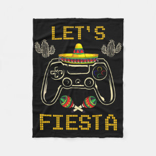 Cinco De Mayo Video Games Gaming Controller Gamer Fleece Blanket