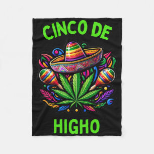 Cinco De Mayo Weed Funny Stoner Humour 1  Fleece Blanket