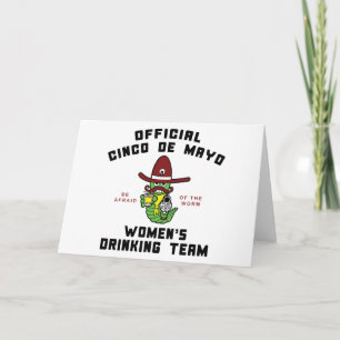 Cinco de Mayo Women's Drinking Team Card