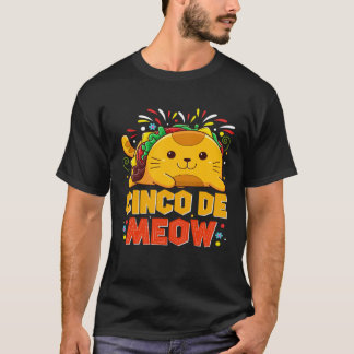 Cinco De Meo  Mexican Cat Cinco De Mayo Costume Ta T-Shirt