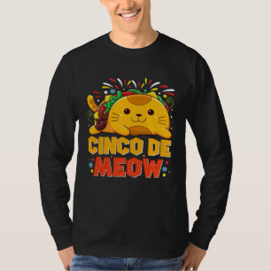 Cinco De Meo Mexican Cat Cinco De Mayo Costume Ta T-Shirt