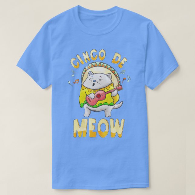 Cinco De Meow (2)  T-Shirt (Design Front)