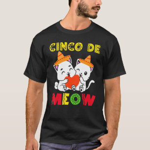 Cinco De Meow Cat Cinco De Mayo Mexican T-Shirt