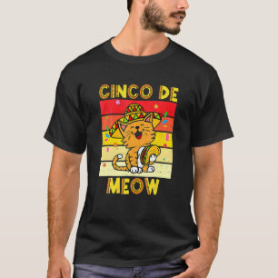 Cinco De Meow Cat Sombrero Cinco De Mayo Mexican F T-Shirt