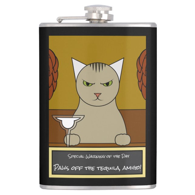 Cinco de Meow Flask (Front)