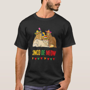 Cinco De Meow Funny Mariachi Cat Taco Mexican Fies T-Shirt
