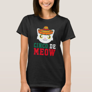 Cinco De Meow Sombrero Cat Cinco De Mayo May Fift T-Shirt