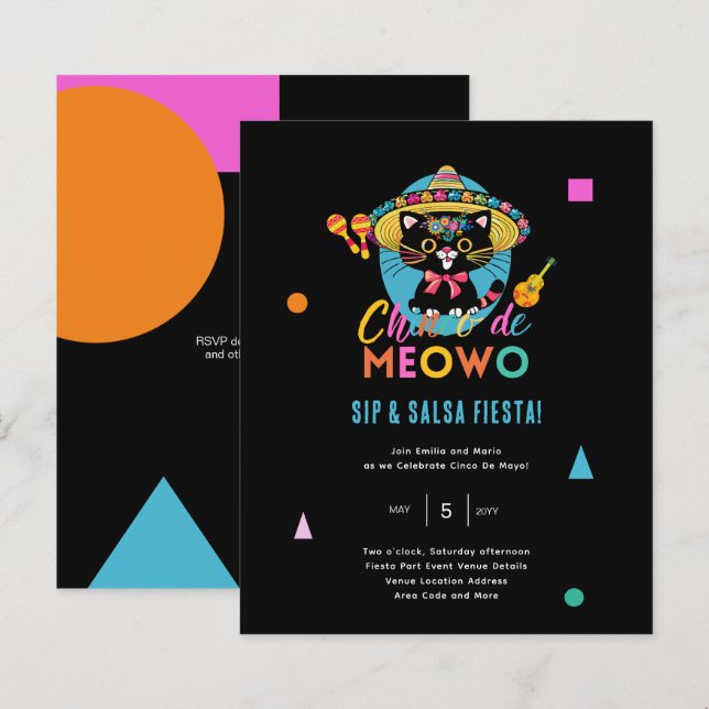 Cinco De Meowo Fun Fiesta Cat Mayo Party (Front/Back)