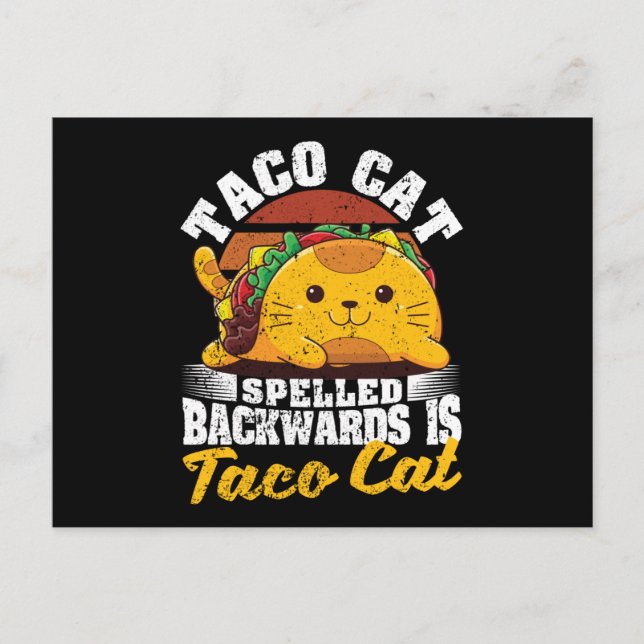 Cinco De Myo Cats Tacocat spelled backwards Postcard (Front)