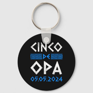 Cinco De Opa Funny Cinco De Mayo Orthodox Greek Ea Key Ring