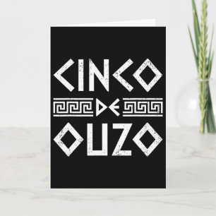 Cinco De Ouzo Retro Funny Greek Easter Cinco De Ma Card